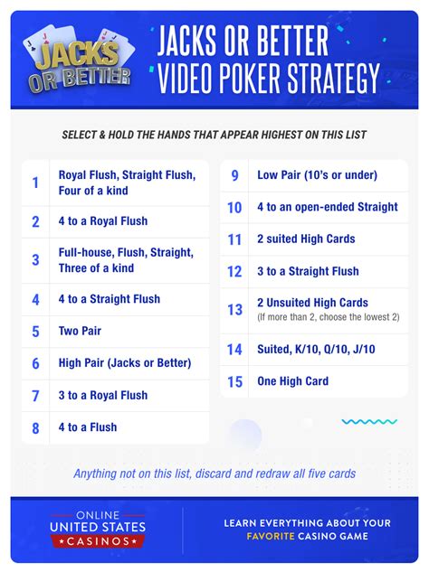 jacks or wheet video poker cheat sheet